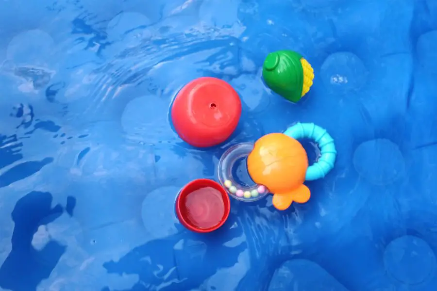 Blue Kiddie Pool with Toys
