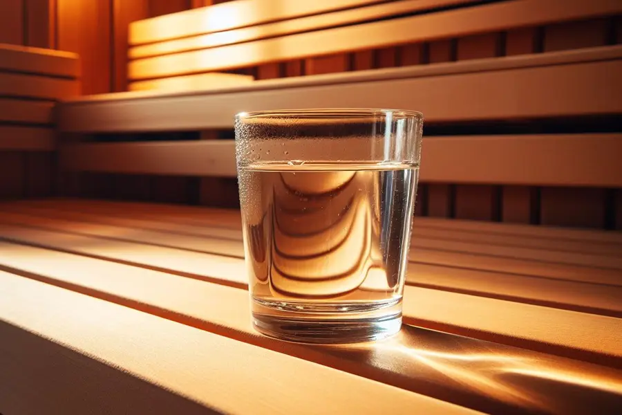 Drinking Water in a Sauna